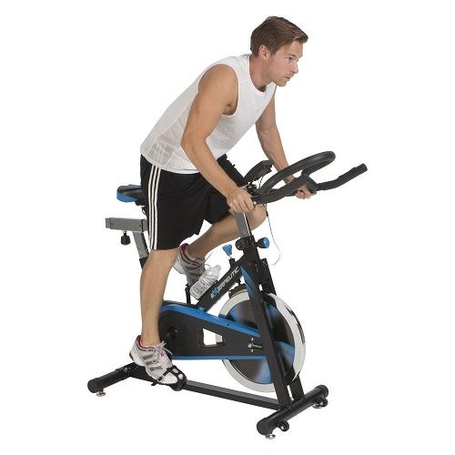 Man Riding Exerpeutic LX7 Indoor Cycle Trainer